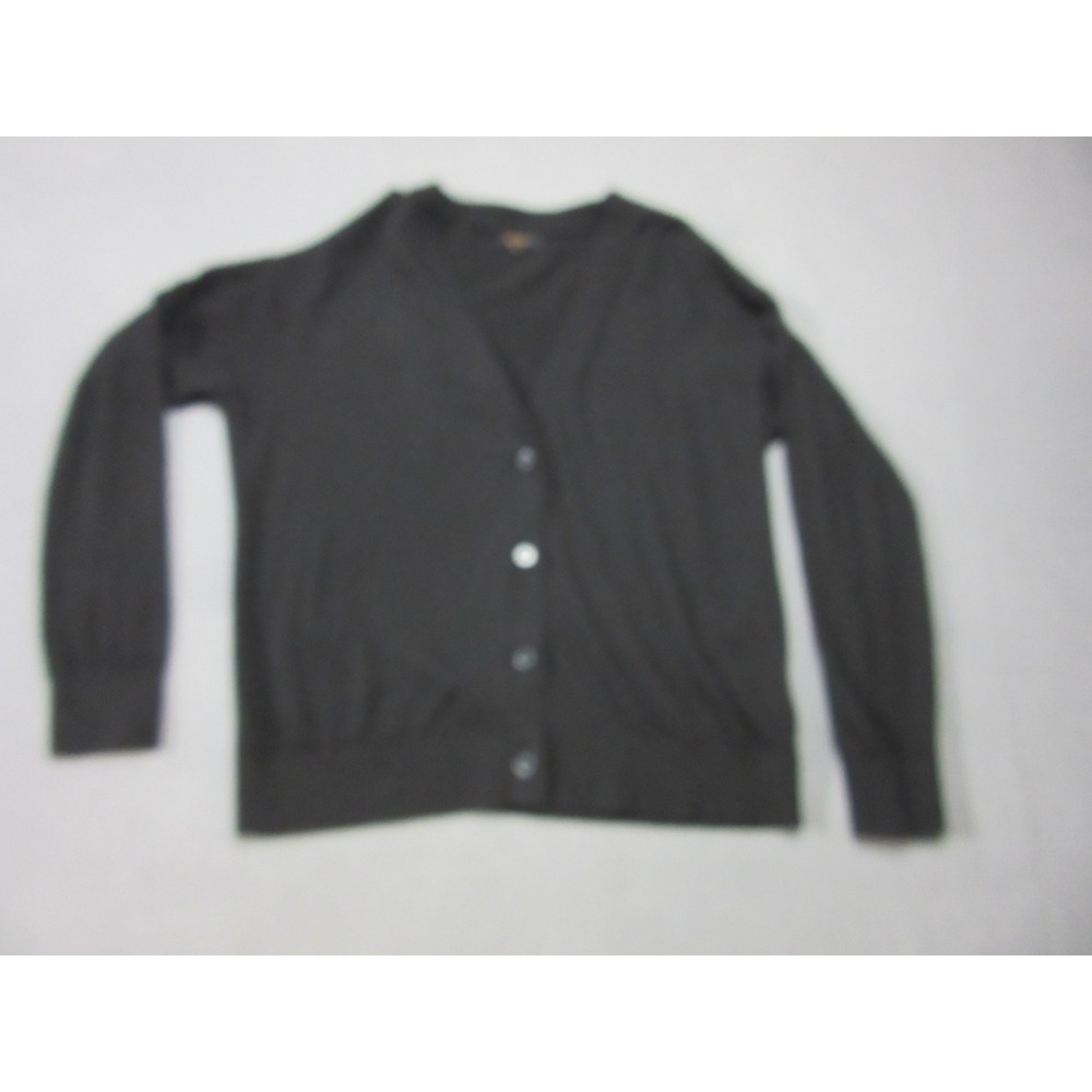 Quince Cardigan Sweater Womens Large Black Cotton Cashmere Blend V-Neck Classic